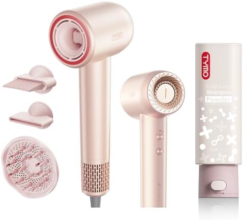 TYMO AIRHYPE Compact Hair Dryer and Clarifying Shampoo